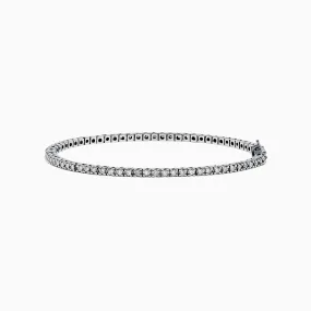 14K White Gold Diamond Tennis Bracelet, 1.51 TCW