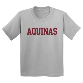 Aquinas Saints Basic Block Youth T Shirt - Sport Grey