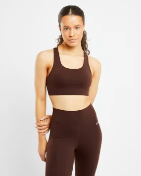 Core Sports Bra - Chocolate Brown