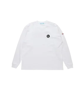 EMBROIDERED RUNNING DOG L/S T-SHIRT - WHITE