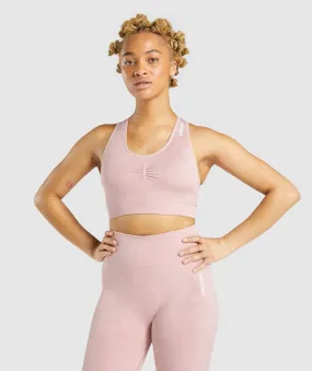 Gymshark Adapt Camo Seamless Racer Back Sports Bra - Light Pink